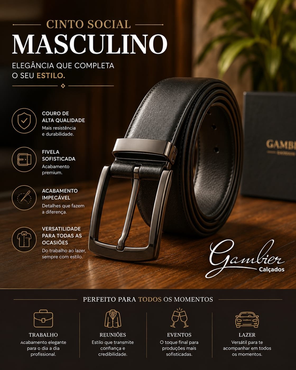 Cinto Gambier disponível na Gambier