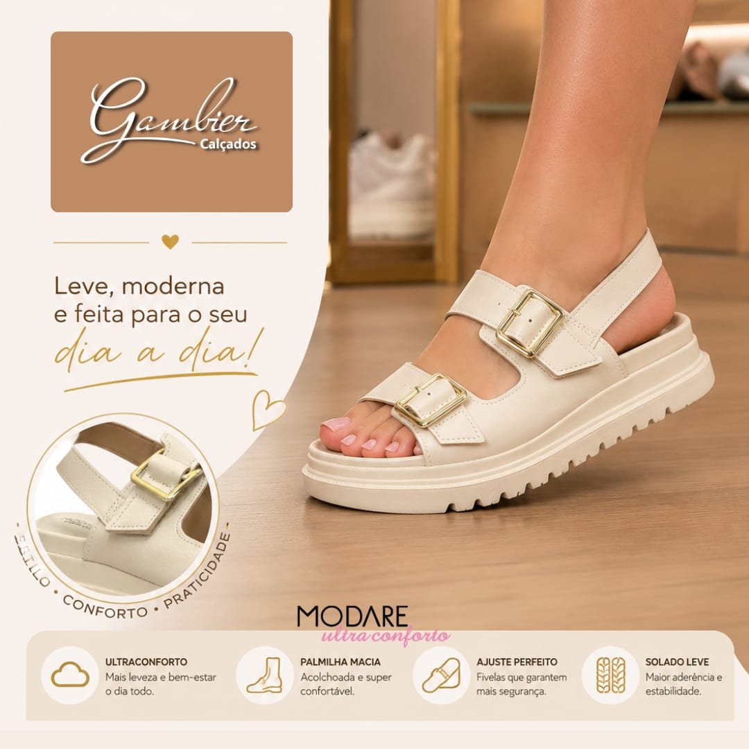 Categoria Feminino — sandália Modare