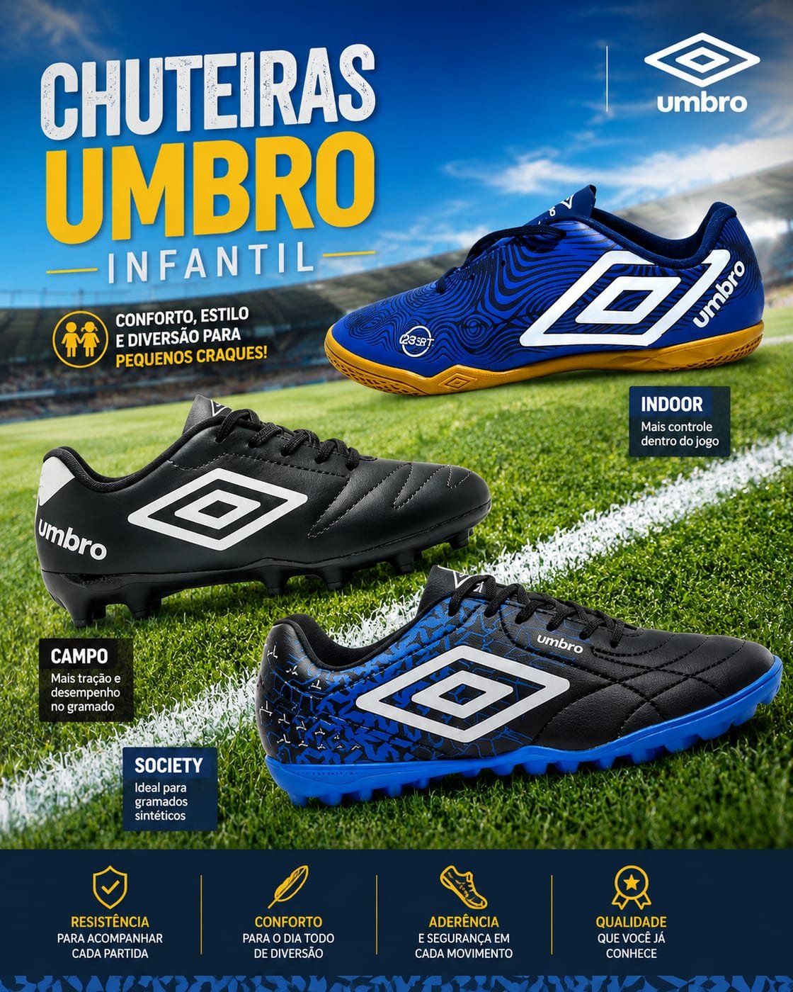 Categoria Infantil — chuteiras Umbro